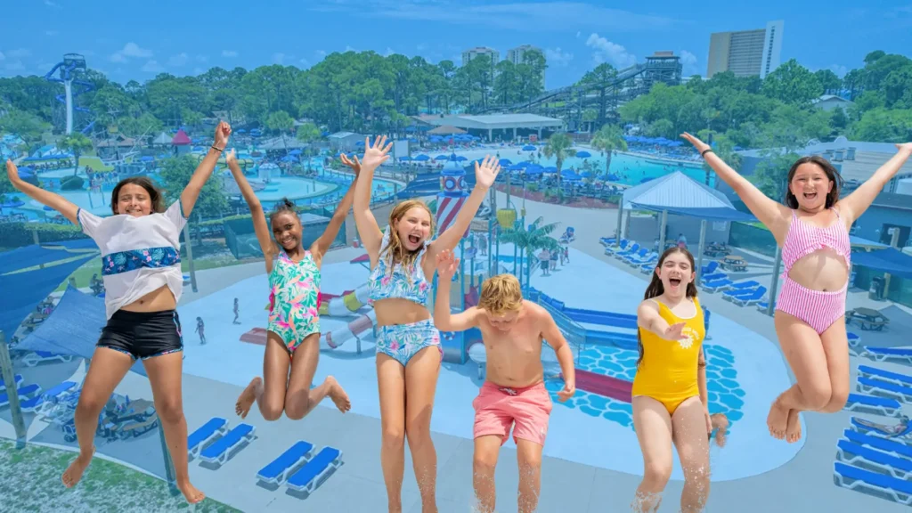 Picture of group of kids at shipwreck island