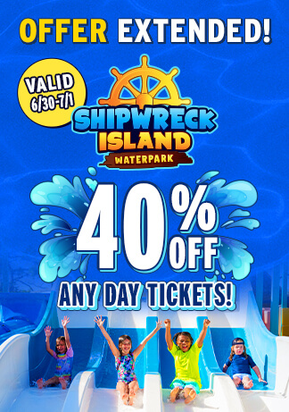 Offer extended flash sale - 40%off any day tickets
