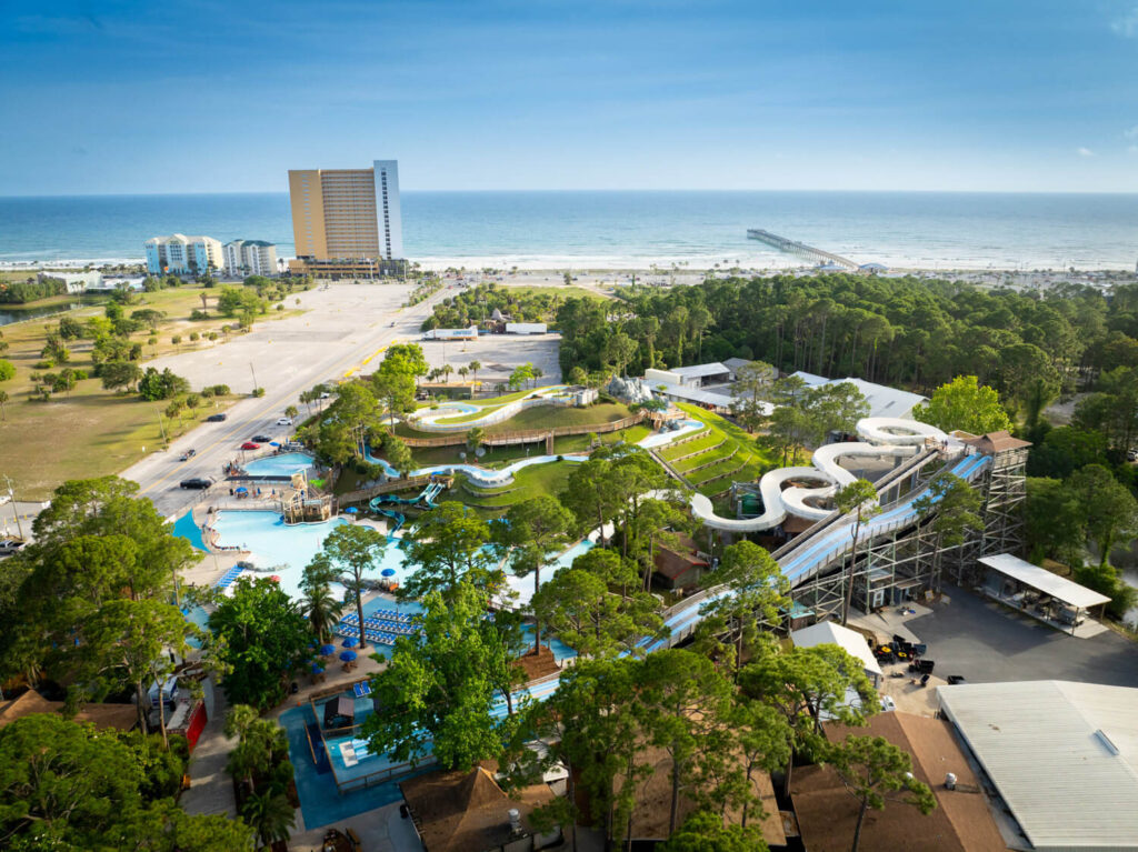 aerial view of shipwreck island