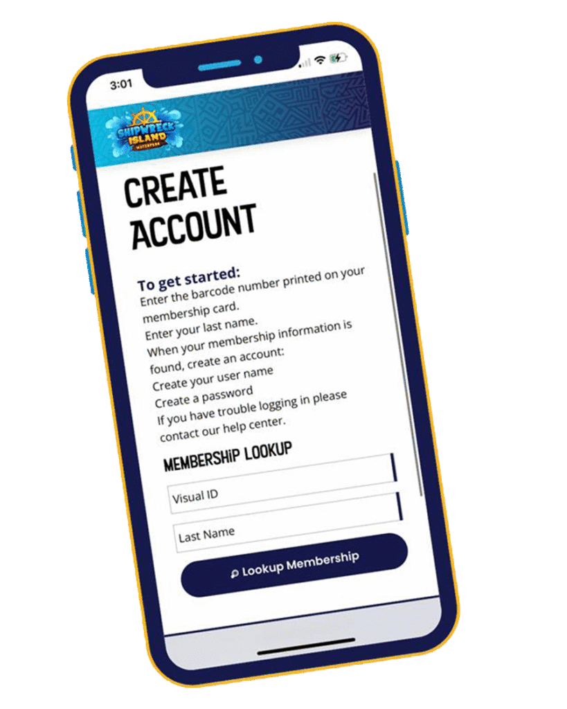 Shipwreck - Mobile Account Mockup