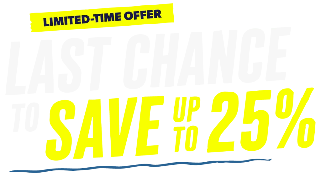 LAST CHANCE TO SAVE message